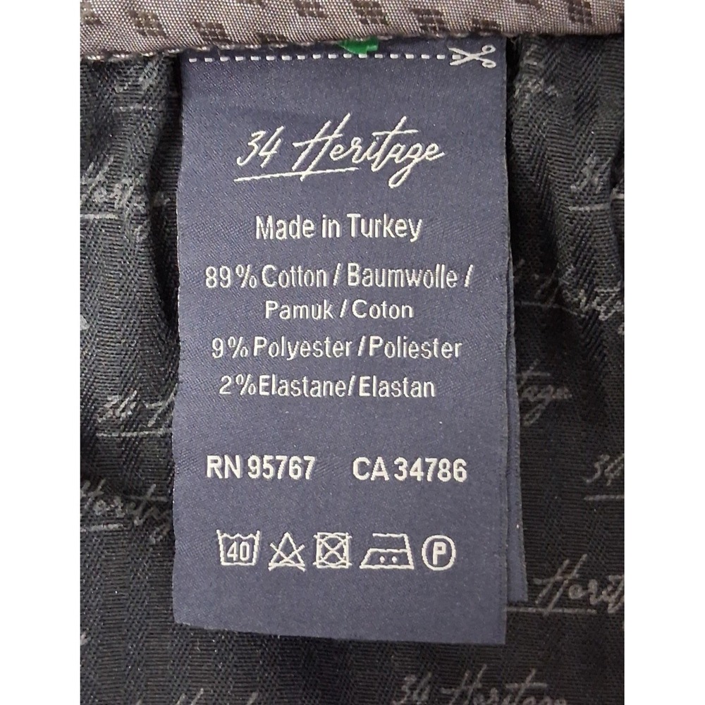 34 Heritage Charisma Classic Straight Leg Jeans Mens 34x30 Dark Washed Black - Picture 5 of 5